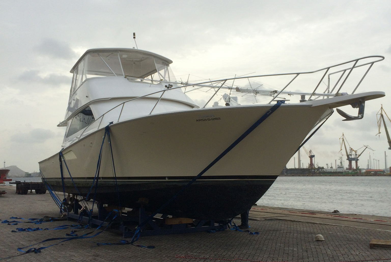 Yacht Transport Delivery Illustration of a yacht being transported at sea.